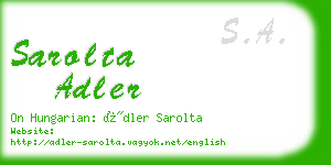 sarolta adler business card